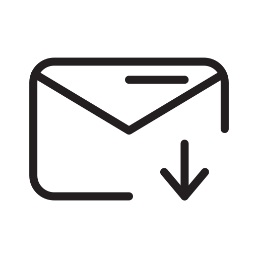 Incoming email, email, mail, message, letter, envelope, communication icon
